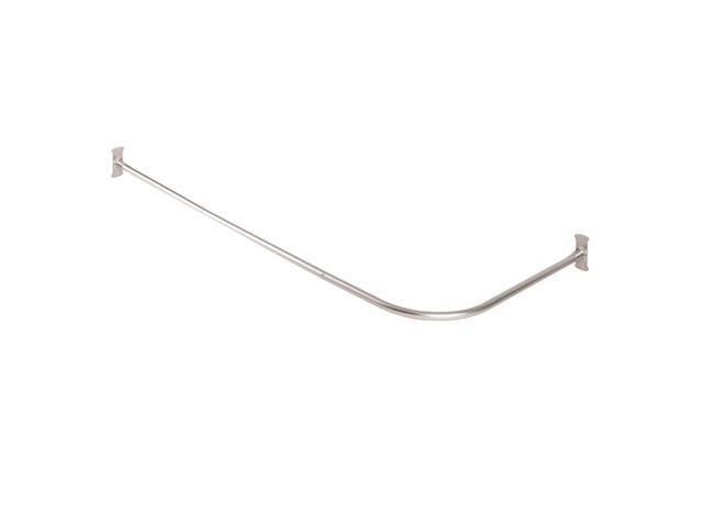 Utopia Alley 28-68' L-Shaped Corner Shower Rod, Non-Adjustable Rust-Free Large Space Shower Rod, Need Drilling, Brushed Nickel