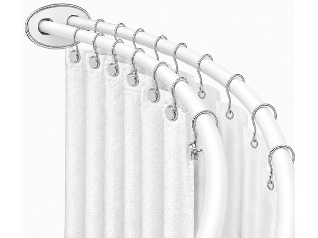 Utopia Alley Signature Aluminum Series Double Curved Shower Curtain Rod, Adjustable 45-72 Inch, Rustproof Aluminum, Dual Rod Design, Separates...