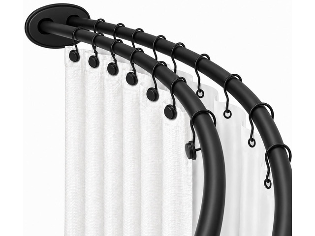 Utopia Alley Signature Aluminum Series Double Curved Shower Curtain Rod, Adjustable 45-72 Inch, Rustproof Aluminum, Dual Rod Design, Separates...