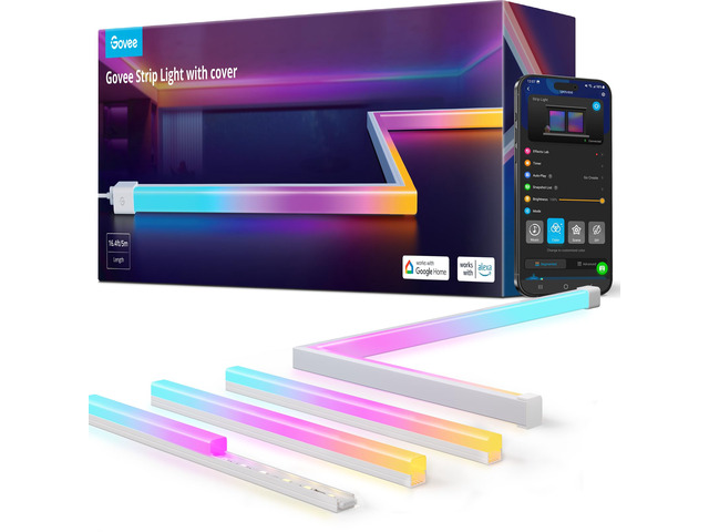 RGBIC LED Strip Lights 16.4ft with Covers,Smart Control, APP, WiFi Work with Alexa, Google Assistant, Matter, Smarthings, Diffuser Channel with LED... RGBIC LED Strip Lights 16.4ft with Covers,Smart Control, APP, WiFi Work with Alexa, Google Assistant, Matter, Smarthings, Diffuser Channel with LED...
