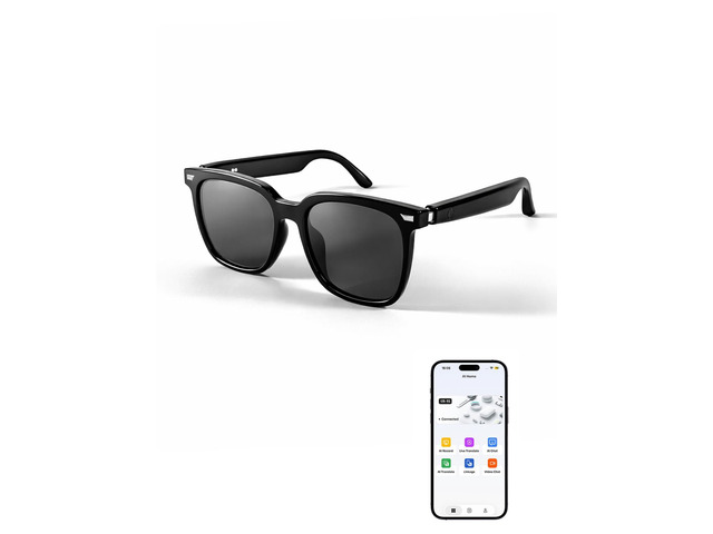 Smart Glasses Sunglasses for Men & Women, Bluetooth Glasses with Open-Ear Speaker, Smart Audio Sunglasses with UV400 Lenses, AI Assistant,...