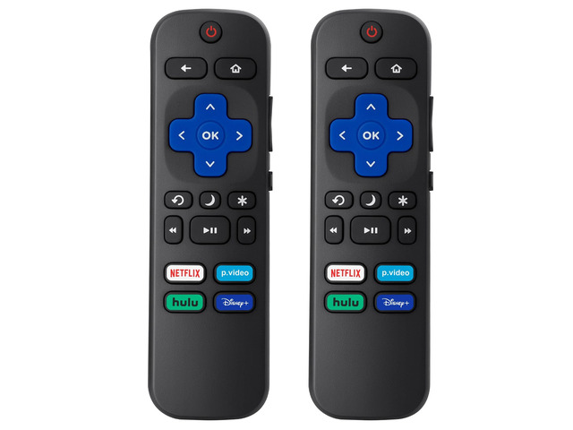 (Pack of 2) Replacement Remote Control Compatible for Roku TV,for TCL Roku/for Hisense Roku/for Onn Roku(Not for Roku Stick,Box and Players)