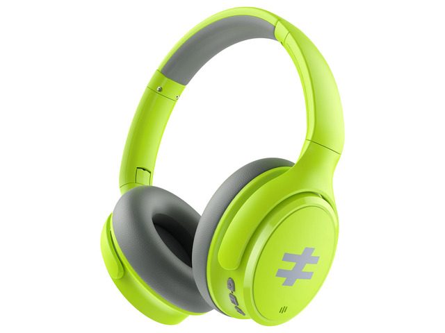 Active Noise Cancelling Headphones for Kids, 74/85/94dB,Green Bluetooth 5.4 kids headphones with 60H playtime, Type-C charging, 3 safe volume...