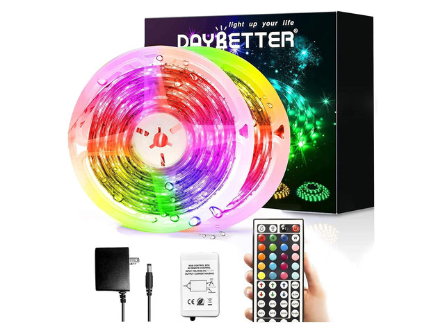 Led Strip Lights Waterproof, 32.8ft(2 Rolls of 16.4ft) Led Tape Lights Color Changing 300 LEDs Light Strips Kit with 44 Keys Ir Remote Controller...