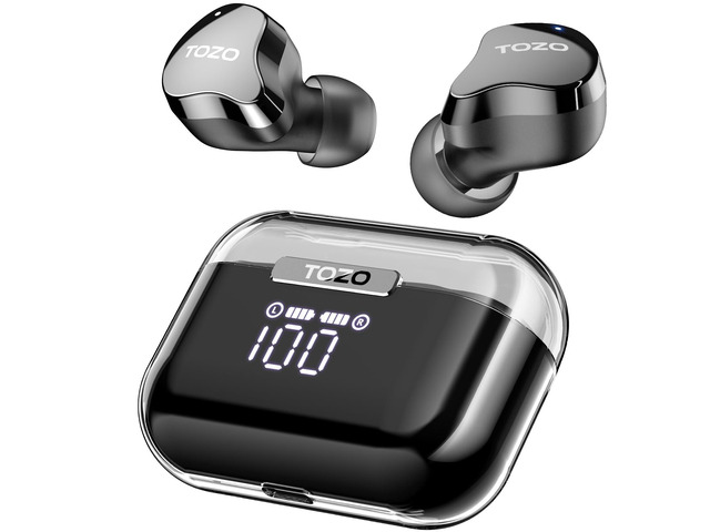 T18 AI Translation Wireless Earbuds Realtime IPX8 Bluetooth Headphones 80H Playtime, Wireless Charging Case, 4 Mic Clear Calls, Stereo Bass Ear...