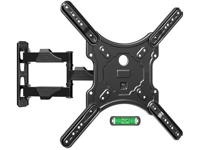 Full Motion TV Wall Mount for 26-60' TVs, Max VESA 400x400, 77 lbs. Swivel & tilt articulating arms, single stud center mount, compatible with...