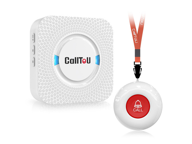 Caregiver Pager Wireless Call Button Nurse Alert System Home Care Easy to Use, 500+FT Through-Wall, Peace of Mind, Waterproof Call Button for...