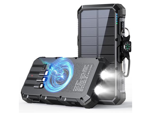 Solar Charger Power Bank 49800mAh Wireless Charger QC 3.0 Fast Charging Power Bank 8 Outputs 4 Inputs Solar Portable Charger Compatible with All...