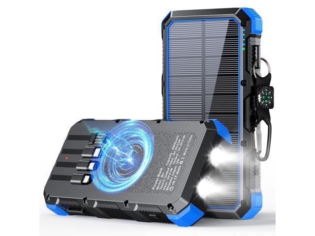 Solar Charger Power Bank 49800mAh Wireless Charger QC 3.0 Fast Charging Power Bank 8 Outputs 4 Inputs Solar Portable Charger Compatible with All...