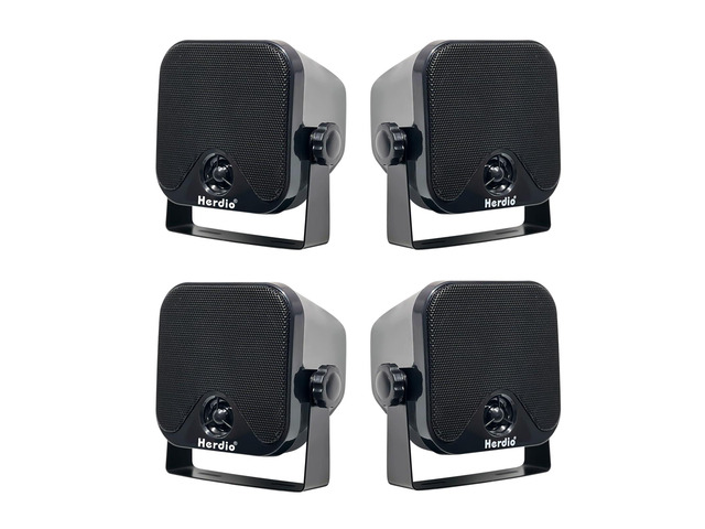 4 Inches Heavy Duty Waterproof Boat Marine Box Outdoor Speakers Surface Mounted for Skid Steer ATV UTV RZR RV Golf Cart Tractor Powersports Boat...