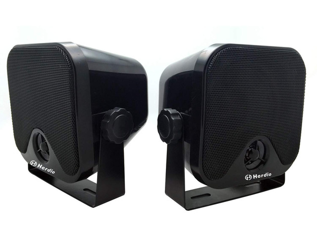 4 Inches Heavy Duty Waterproof Boat Marine Box Outdoor Speakers Surface Mounted for Skid Steer ATV UTV RZR Golf Cart Tractor Powersports Boat Truck...