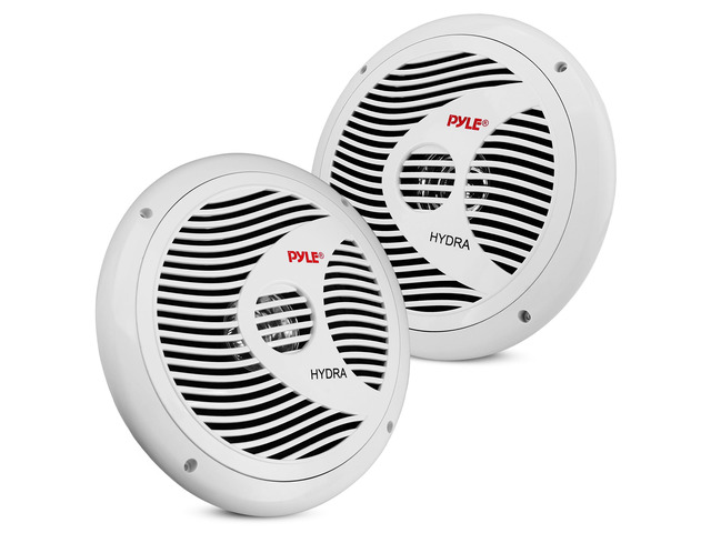 6.5 Inch Dual Marine Speakers - 2 Way Waterproof and Weather Resistant Outdoor Audio Stereo Sound System with 150 Watt Power, Polyprone Cone and...