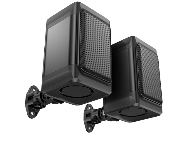 Outdoor Indoor Speakers, 6 Wall Speakers for Patio Garage Passive Bass Radiator, IP65 Waterproof, Wall-mountable, Includes Adjustable Bracket,...