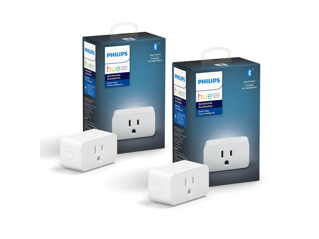 Smart Plug, White - 2 Pack - Turns Any Light Into a Smart Light - Control with Hue App - Compatible with Alexa, Google Assistant, and Apple HomeKit