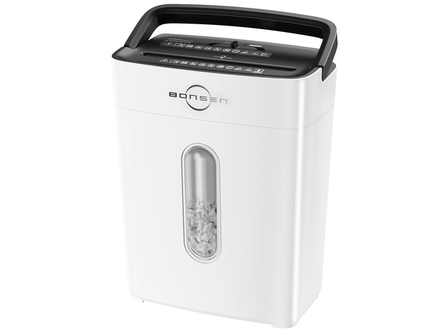 8-Sheet Cross Cut Paper Shredder for Home, P-4 Security Level, White Shreds Credit Cards, Mail, Staple & Clip, 4-Gal Bin, Overheat Protection,...