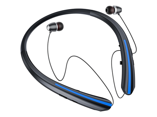 Neckband Retractable Bluetooth Headphones 2026 Upgrade - Wireless Headset with Mic, IPX5 Sweatproof Retractable Earbuds, Dual Device, 22H Playtime...