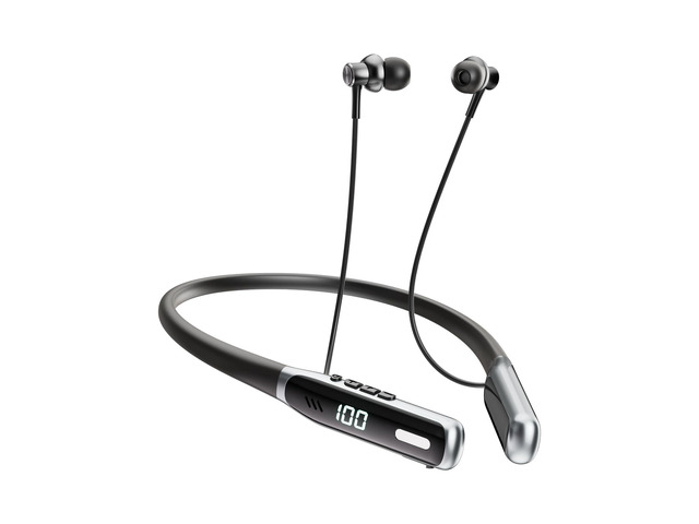 Neckband Sports Earphones with 80H Playtime, Black ENC Multi-Connect Wireless Neckband Earbuds, Bluetooth 5.4 Neckband Earbuds with Built-in...