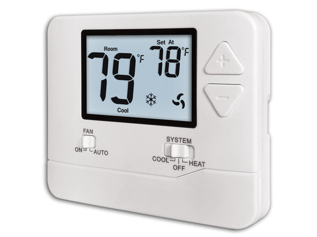 H701 Non-Programmable Thermostat for Home up to 1 Heat/1 Cool Manual Operation Cooling & Heating, White Backlight