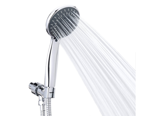 Handheld Shower Head High Pressure 5-Settings with Hose, Chrome Powerful Water Spray, Against Low Pressure Water Flow, 59 Inch Stainless Hose,...