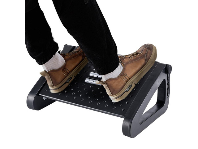 Foot Rest, Six Heights Adjustable Foot Rest Under Desk at Work Ergonomic Foot Stool for Under Office Desk, Under Desk Footrest with Foot Massage...