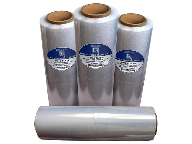 18' Stretch Film/Wrap 1500 feet 80 Gauge, 4 Pack 7 Layers Industrial Strength up to 800% Stretch 20 Microns Clear Durable Adhering Packing Moving...