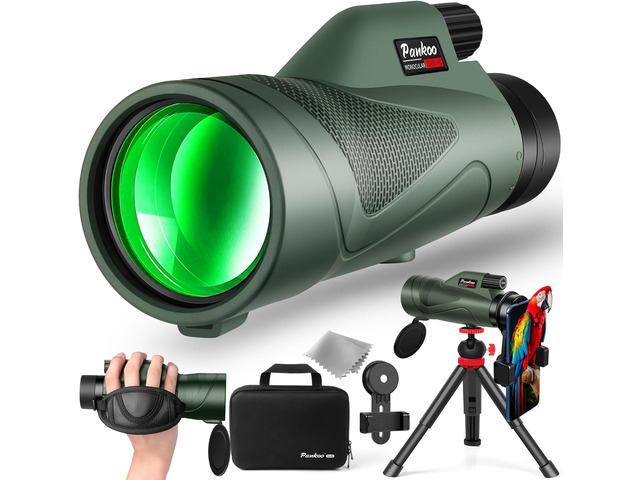 12x60 HD Monocular Telescope for Adults high Powered Comes with Smartphone Adapter Tripod Hand Strap Suitable for Bird Watching Sports Hiking...
