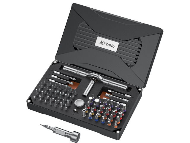 74 in 1 Magnetic Ratchet Screwdriver Set with Detachable T Handle S2 Steel Bits Screwdriver Set, Repair Tool Kit for Furniture, Precision...