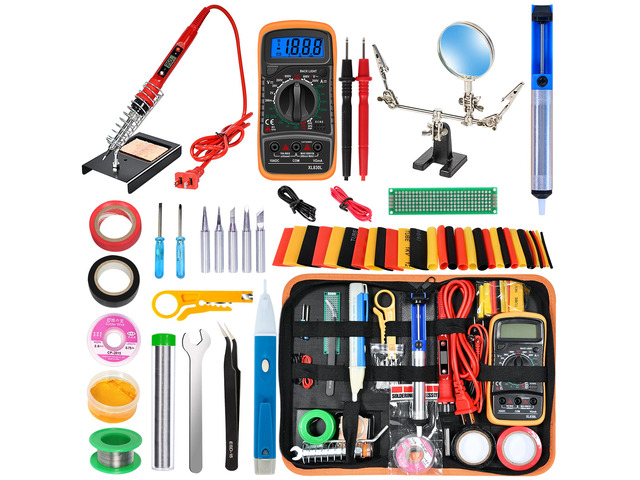 Soldering Iron Kit,80W LCD Digital Soldering Gun with Adjustable Temperature Controlled and Fast Heating Ceramic Thermostatic Design