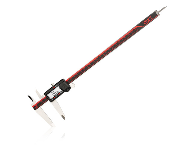 IP54 Grade Digital Caliper, DCLA-1205 12 Inch/300mm, Inch/Millimeter/Fraction Conversion, Stainless Steel, Large LCD Screen