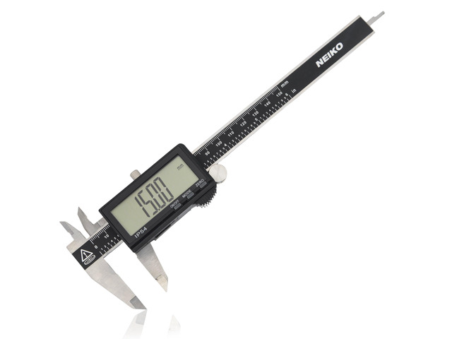 01401A 6-Inch Electronic Digital Caliper, Stainless Steel, Extra Large LCD Screen, Measurement Conversions for Inches, Millimeters, and Fractions