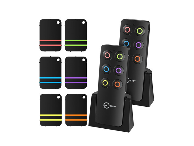 2 Transmitters and 6 Slim Receivers Key Finder with Sound 85dB Remote Item Finder Locator Wallet Tracker Key Finders Beeper Tags for Finding...
