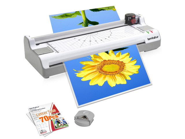 Thermal Laminator Machine11X17 with 70Letter Size Laminating Sheet 13inch Wide Laminating Hot & Cold Setting,A3 Lamination Laminated 3-5mil,Office...