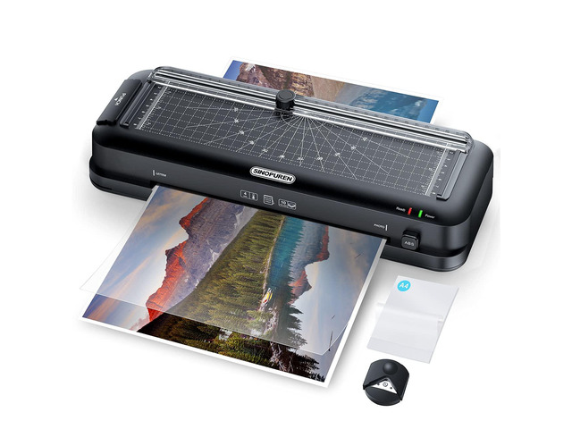 9-Inch Laminator Machine for Teachers & Home All-in-One Jam-Free Laminator with Paper Trimmer, 2-Hole Punch, Corner Rounder, Fast 3-Min Warm-Up,...