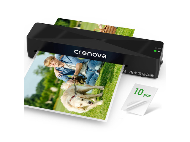 Laminator Machine with 10 Laminating Sheets, A4 Laminating Machine Hot & Cold with Fast Warm Technology, Thermal Laminator 9 Inch for Home Office...
