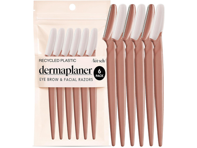 Dermaplane Razor for Women Face Terracotta, 6 pcs Face Razors for Women & Men, Eyebrow Razor & Face Shaver Exfoliating Facial Razor &...