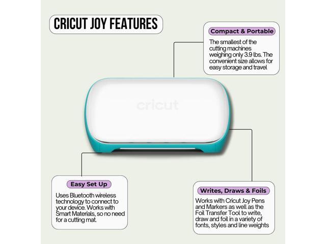 Cricut Joy Cutting Machine Bundle with 7 Smart Iron-On Rolls - Compact Vinyl Cutter for Custom Apparel & DIY Crafts