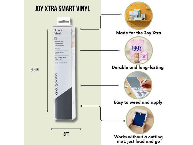 Cricut Joy Xtra with Smart Vinyl Rolls, Transfer Tape and Weeding Tool Beginner Bundle