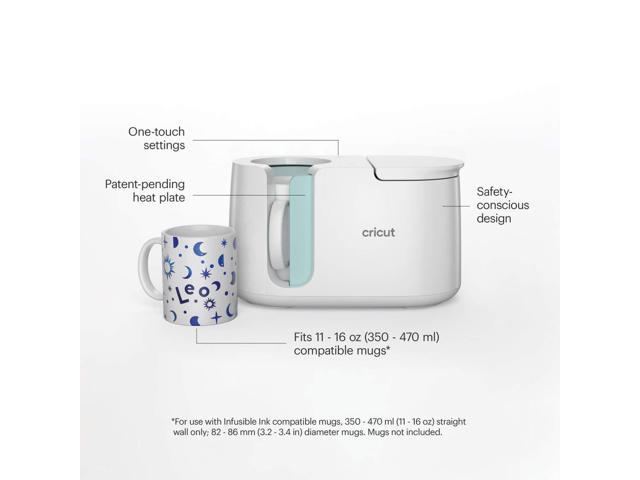 Cricut Mug Press Heat Press Machine with 4 Mug Blanks Bundle