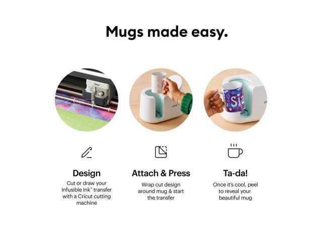 Cricut Mug Press Heat Press Machine with 4 Mug Blanks Bundle