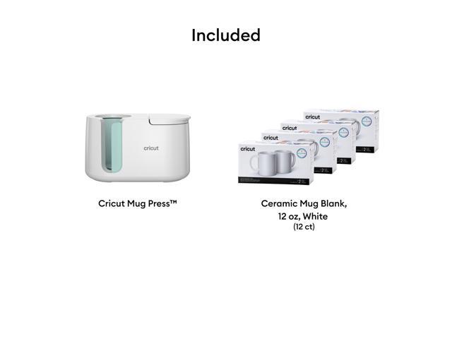 Cricut Mug Press Heat Press Machine with 12 Mug Blanks Bundle