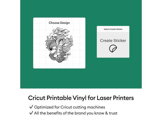 Cricut 8.5' x 11' White Printable Vinyl Sheets 25 Count