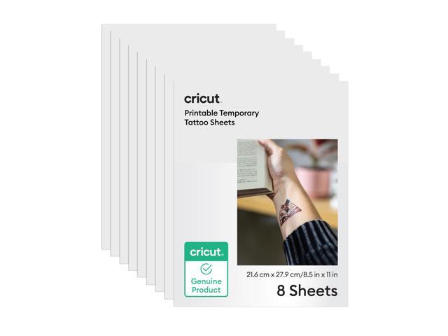 Cricut 8.5 in x 11 in Printable Temporary Tattoo Sheets 8 Count