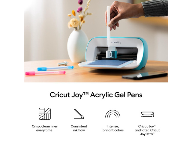 Cricut Acrylic Gel Pens Set, 1.0 mm, 4 Count - For use with Joy & Joy Xtra Machines