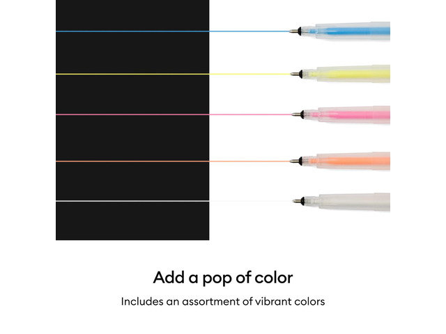 Cricut Acrylic Gel Pens Set, 1.0 mm, 6 Count - For use with Maker, Explore, & Venture Machines