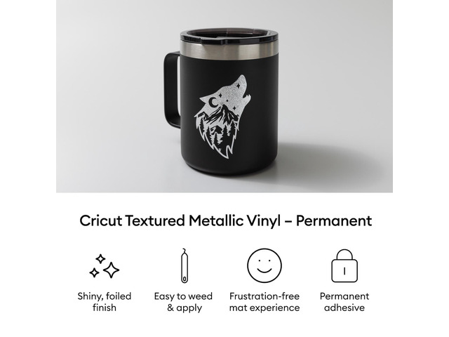 Cricut Textured Metallic Vinyl Permanent, Luxe Sampler - 12 in x 12 in Sheets (6 ct)