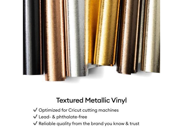 Cricut Textured Metallic Vinyl Permanent, Luxe Sampler - 12 in x 12 in Sheets (6 ct)