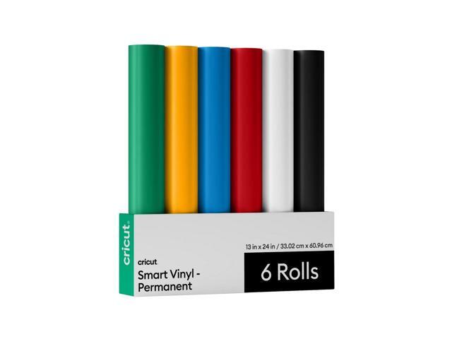 Cricut Smart Vinyl Matless Permanent Vinyl, Variety Sampler - 13 in x 24 in (6 ct), Assorted