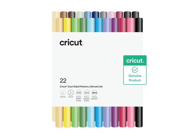 Cricut Dual-Sided Markers, Ultimate Marker Set, 22 Count, 1.0mm Marker Tip + 0.4mm Fine Point Pen Tip - For use with Maker, Explore, & Venture...