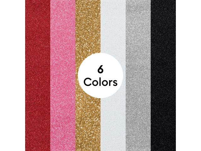 Cricut Glitter Iron-On Craft Vinyl Sheets, 10 x 12 in, Multicolor, 6 Count