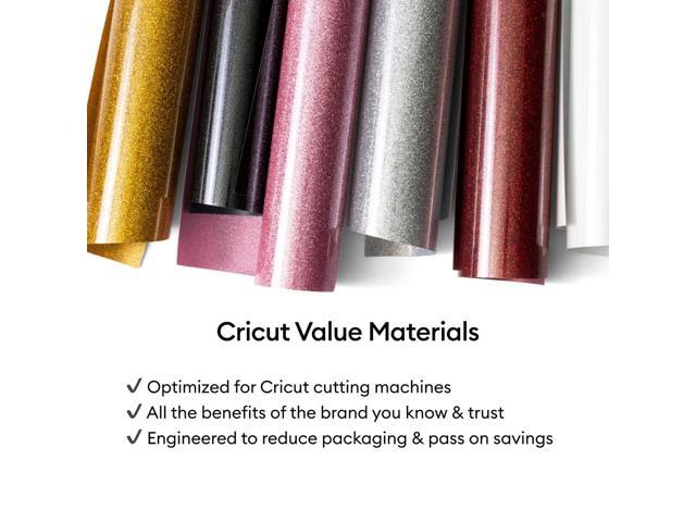 Cricut Value Glitter Iron-On Roll, 10 in x 8 ft, White